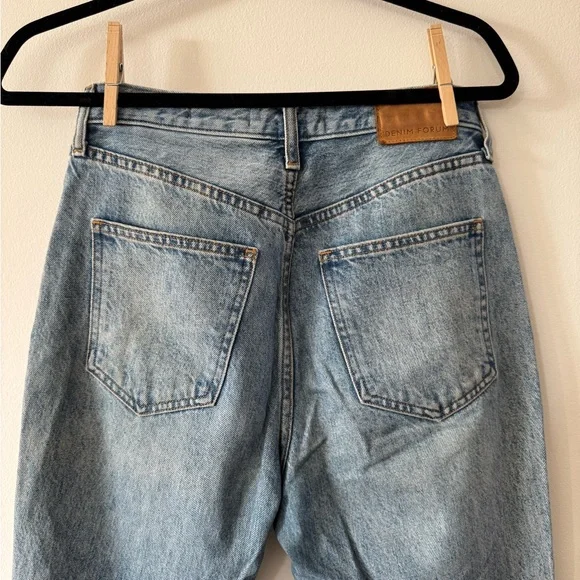 Denim Forum women’s button fly straight Joni high rise loose Jeans 26 L - Picture 4 of 9